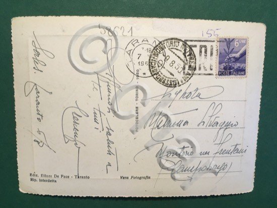 Cartolina Taranto - Lungomare - 1950