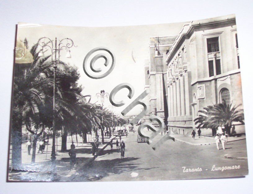 Cartolina Taranto - Lungomare 1957.