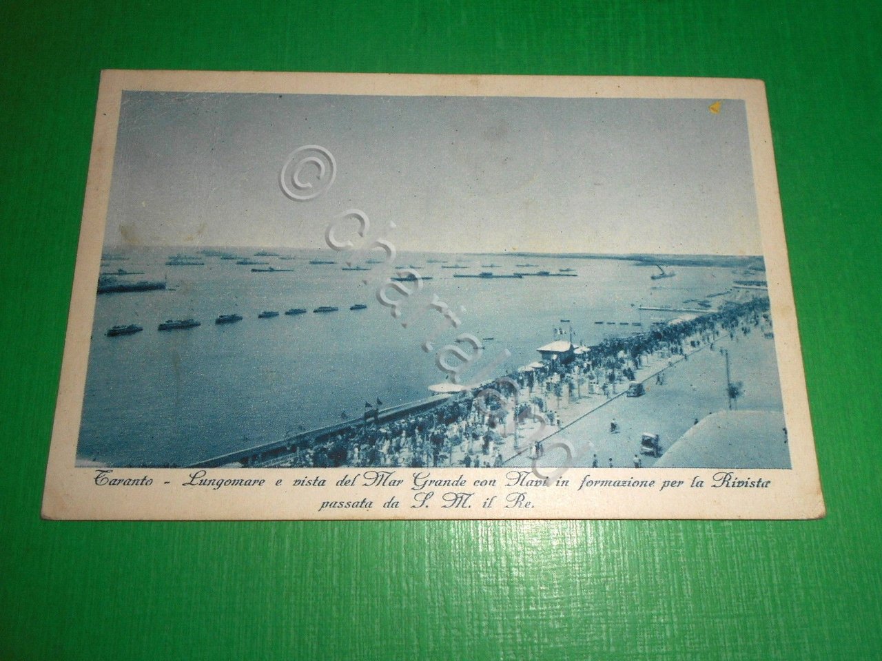 Cartolina Taranto - Mar Grande con Navi in formazione per …