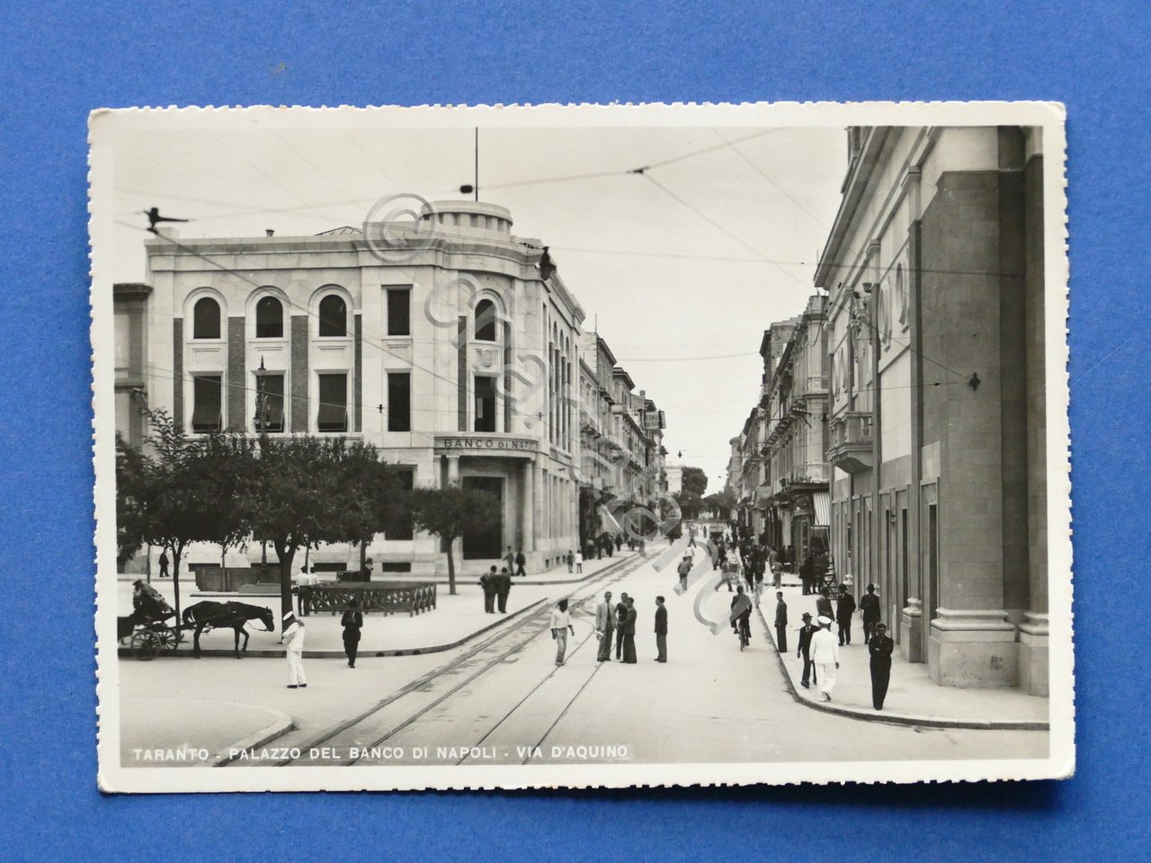 Cartolina Taranto - Palazzo del Banco di Napoli - Via …