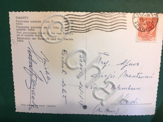 Cartolina Taranto - Panorama Parziale Città Nuova e Rione Italia …