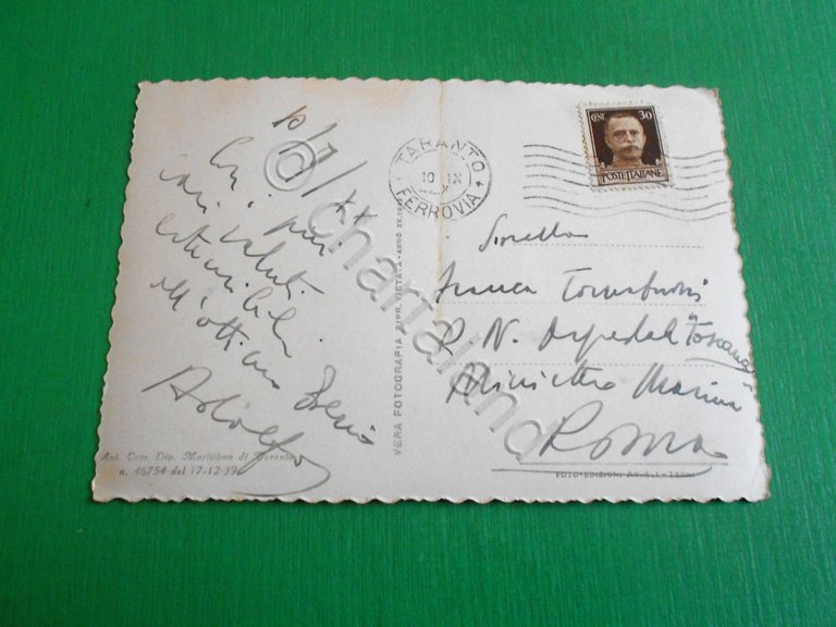 Cartolina Taranto - Particolare 1942