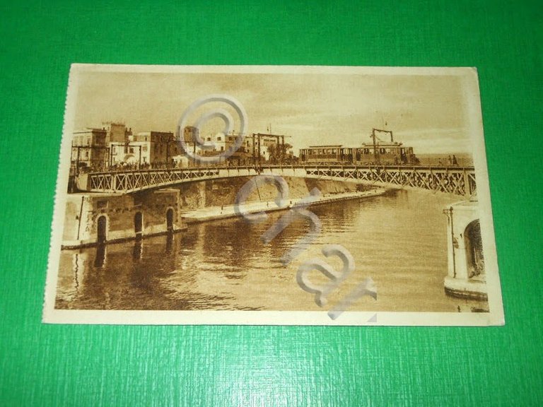 Cartolina Taranto - Ponte girevole 1935 ca.