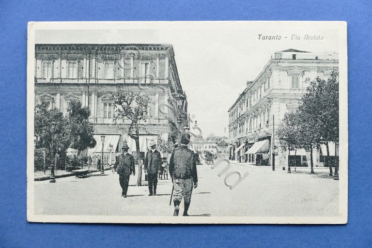 Cartolina Taranto - Via Archita - 1910 ca..