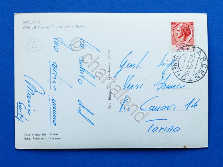 Cartolina Tarcento - Valle del Torre e Cascamificio di Bulfons …