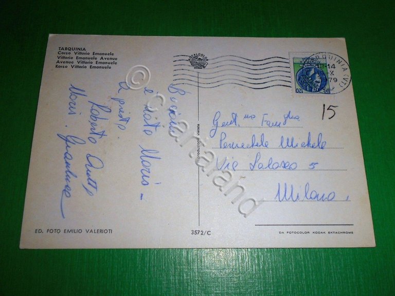 Cartolina Tarquinia - Corso Vittorio Emanuele 1979