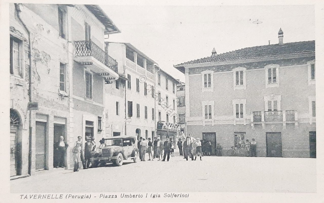 Cartolina Tavernelle - Perugia - Piazza Umberto I ( gia …