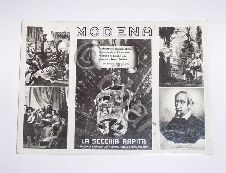 Cartolina Teatro Modena - La secchia rapita 1958