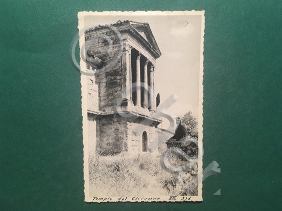 Cartolina Tempio del Clitumno - 1938 ca.