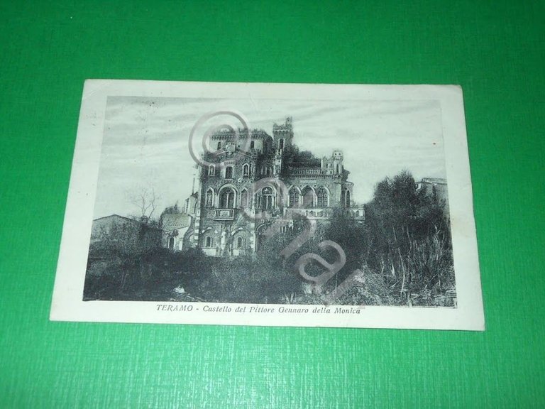 Cartolina Teramo - Castello del Pittore Gennaro della Monica 1924