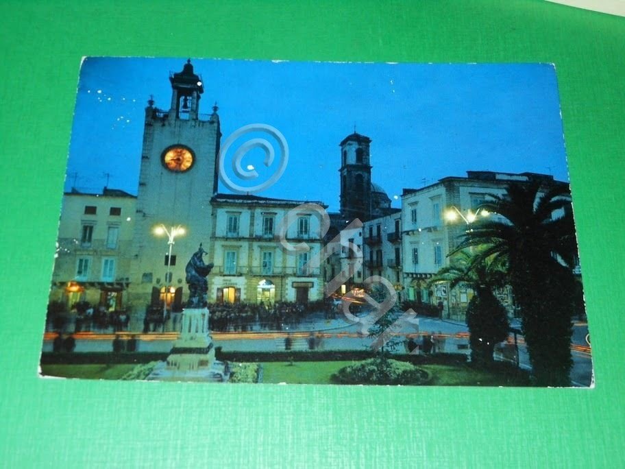 Cartolina Terlizzi - Piazza 4 Novembre e Torre dell'Orologio 1970 …