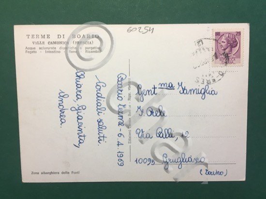 Cartolina Terme Di Boario - Valle Camonica - Brescia - …