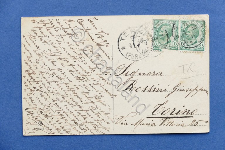 Cartolina Terni - Cascata delle Marmore - 1916