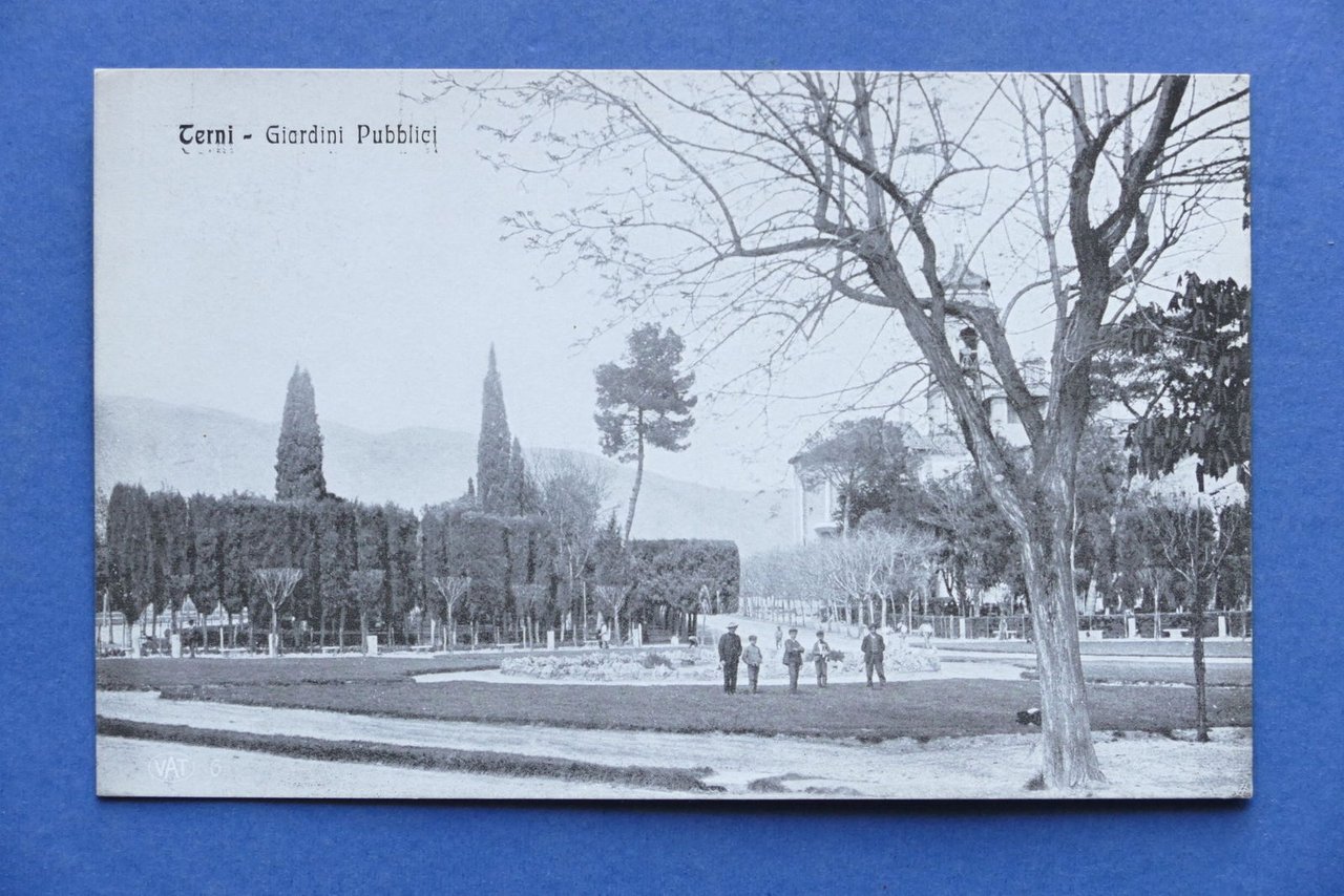 Cartolina Terni - Giardini Pubblici - 1920 ca..
