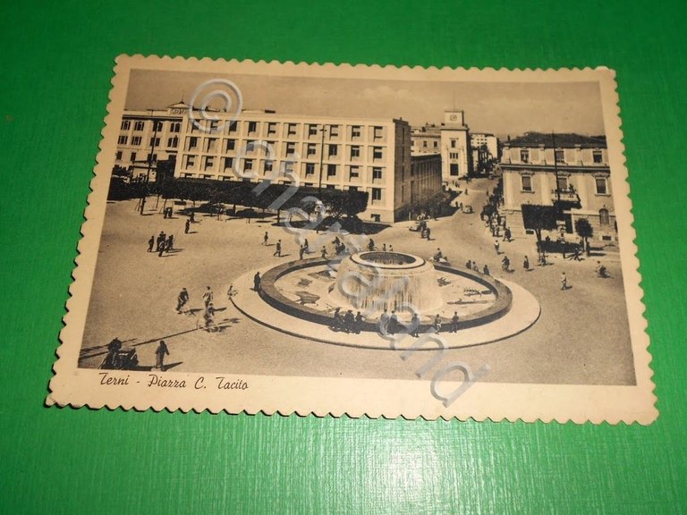 Cartolina Terni - Piazza C. Tacito 1956 | Immagine Gallery 2