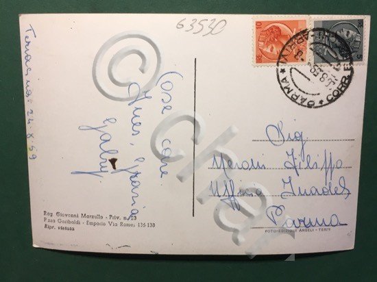 Cartolina Terracina - Spiaggia - 1959