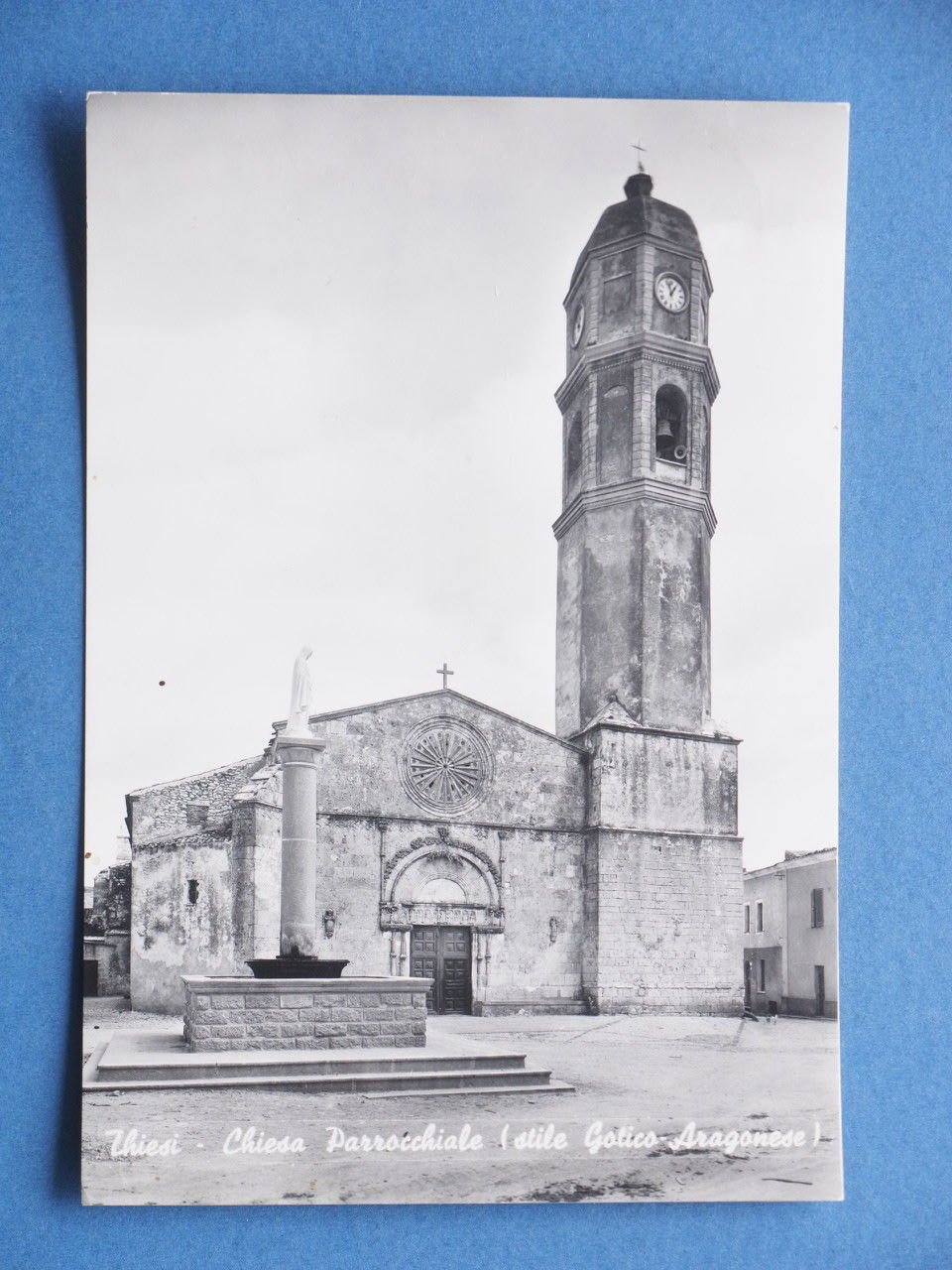 Cartolina Thiesi - Chiesa Parrocchiale - 1957.
