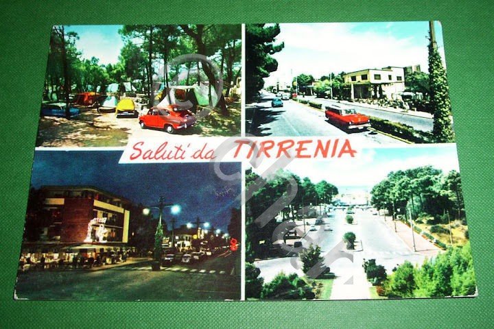 Cartolina Tirrenia - Vedute diverse 1963.