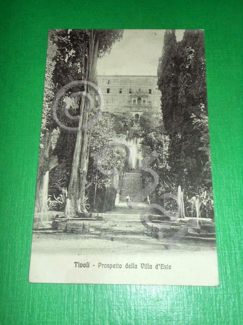 Cartolina Tivoli - Prospetto della Villa d' Este 1916