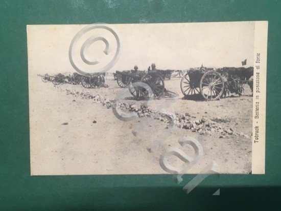 Cartolina Tobruk - Batteria in Posizione al Forte - 1915 … | Immagine Gallery 2