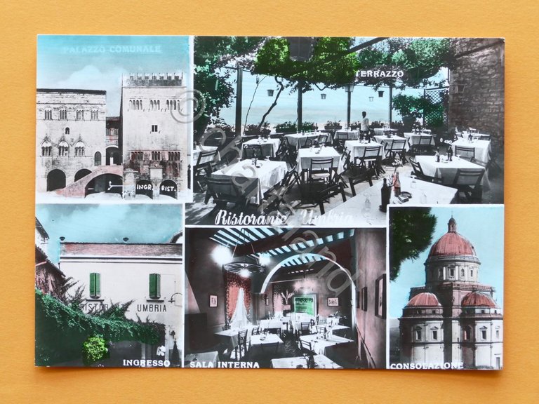 Cartolina Todi - Ristorante Umbria - Varie vedute - 1960 …