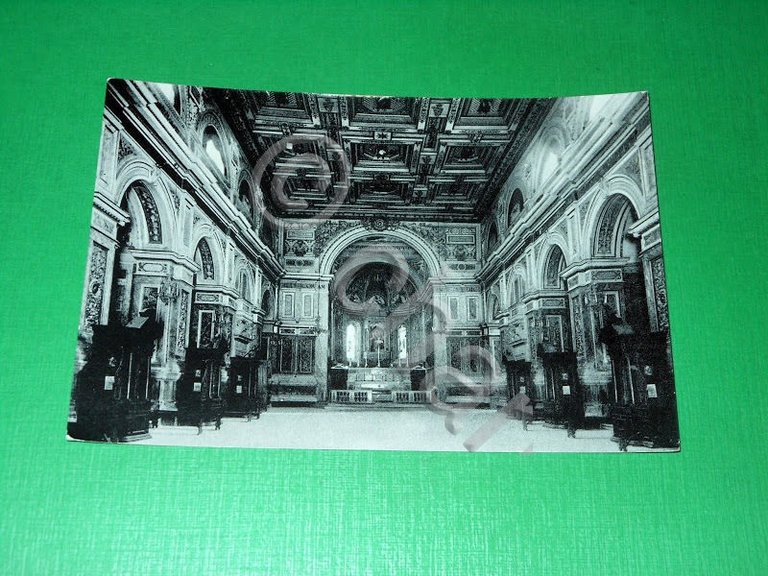 Cartolina Tolentino - Interno della Chiesa di S. Nicola 1956.