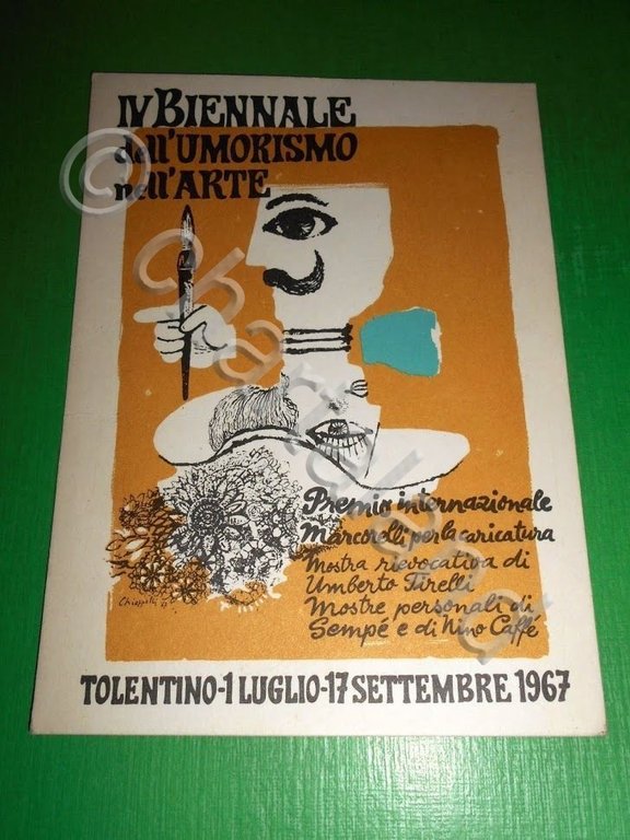 Cartolina Tolentino 1967 - IV Biennale dell' Umorismo nell' Arte …
