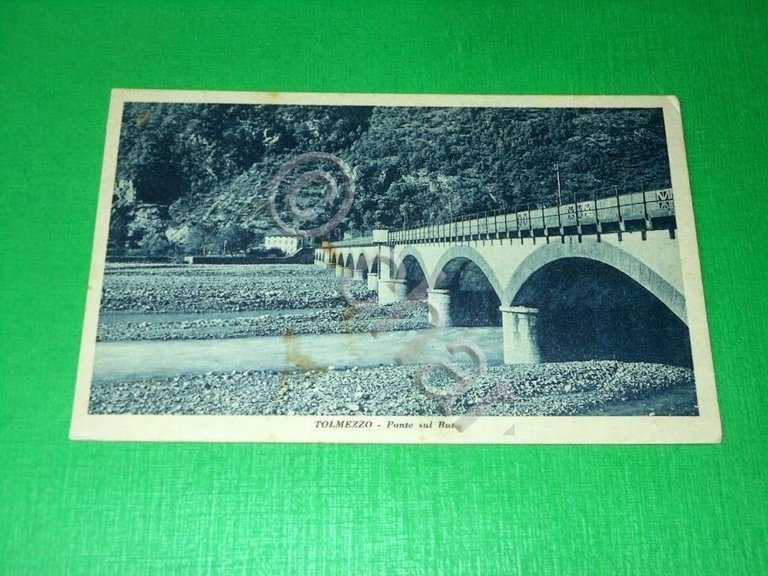 Cartolina Tolmezzo - Ponte sul But 1933.