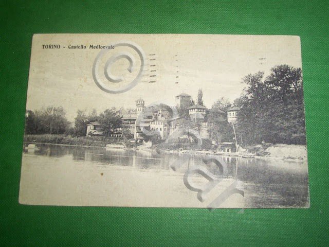 Cartolina Torino - Castello Medioevale 1927