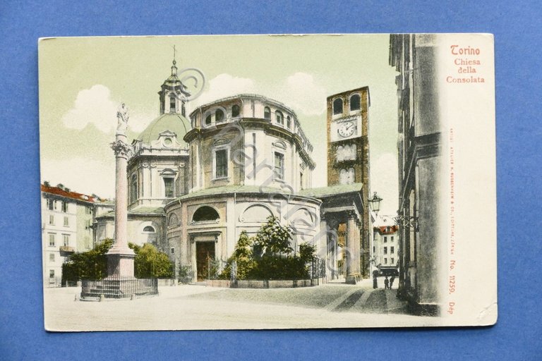Cartolina Torino - Chiesa della Consolata - 1900 ca..
