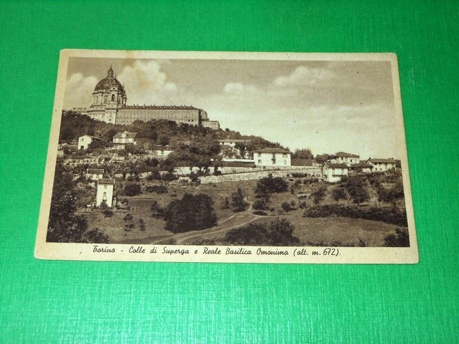 Cartolina Torino - Colle di Superga e Reale Basilica Omonima …