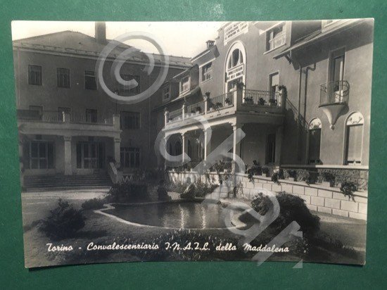 Cartolina Torino - Convalescenziario I.N.A.I.L. della Maddalena. - 1956