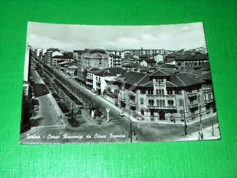 Cartolina Torino - Corso Racconigi da Corso Francia 1955 ca. | Immagine Gallery 2