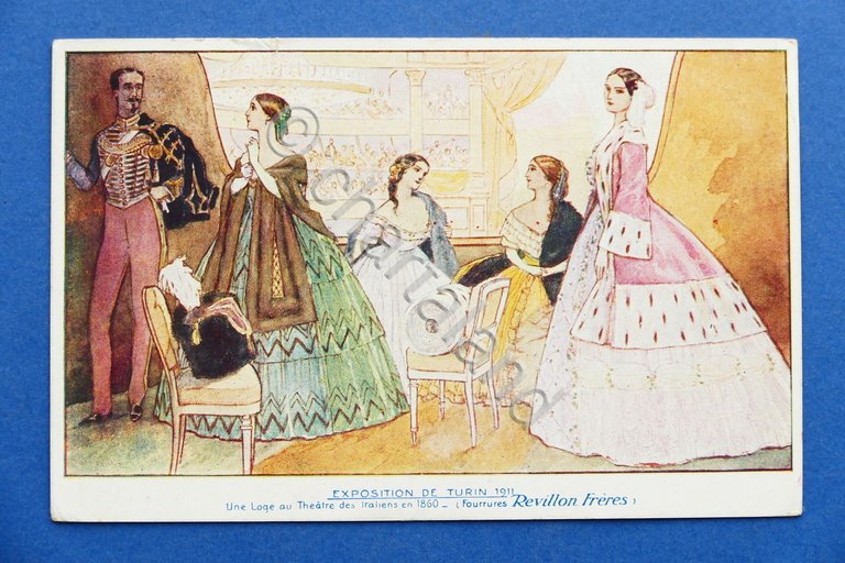 Cartolina Torino - Esposizione 1911 - Une Loge au Theatre …