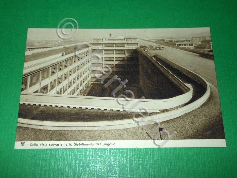 Cartolina Torino - FIAT - Sulla pista sovrastante lo Stabilimento …