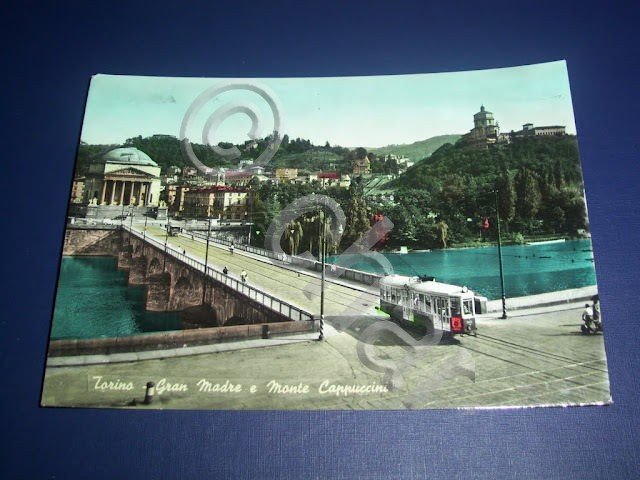 Cartolina Torino - Gran Madre e Monte Cappuccini 1961
