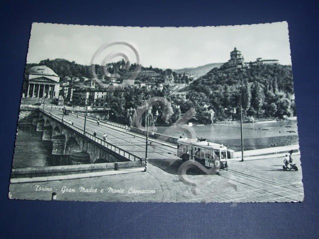 Cartolina Torino - Gran Madre e Monte Cappuccini 1962