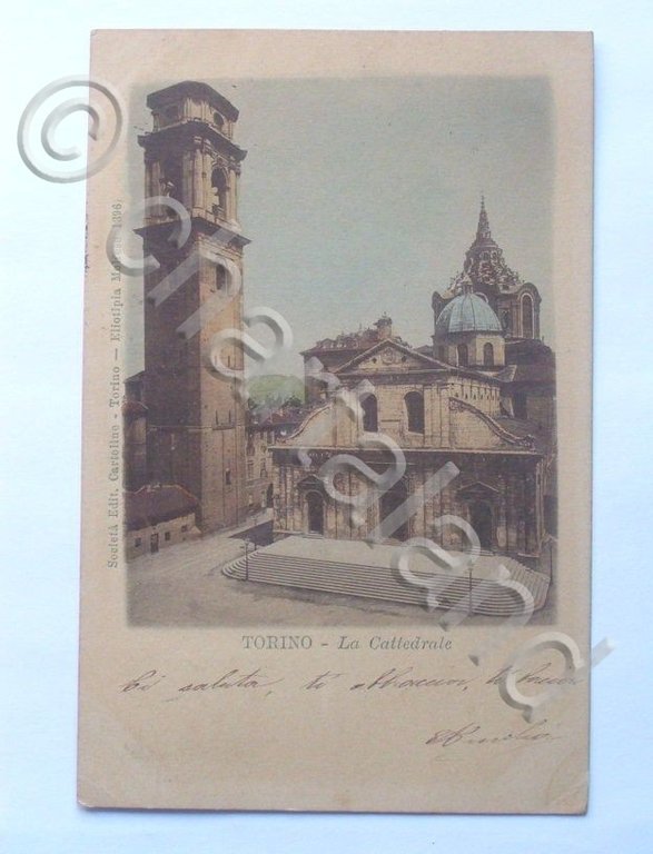 Cartolina Torino - La Cattedrale 1900