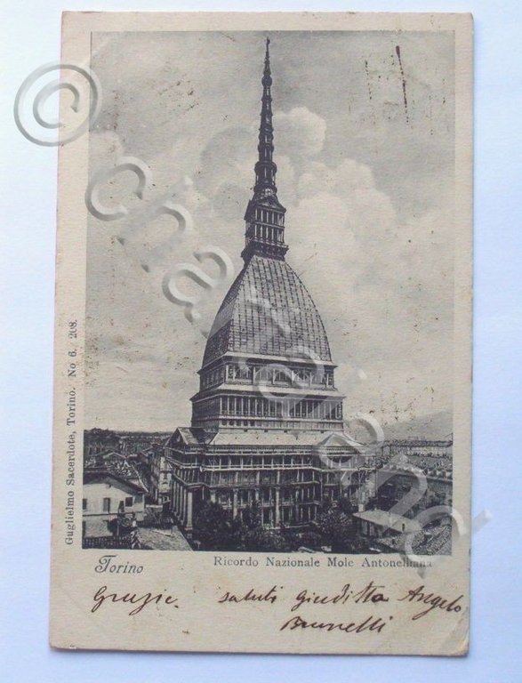 Cartolina Torino - Mole Antonelliana 1901