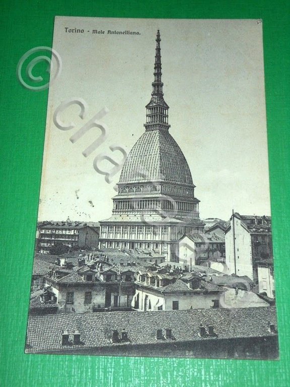 Cartolina Torino - Mole Antonelliana 1909.