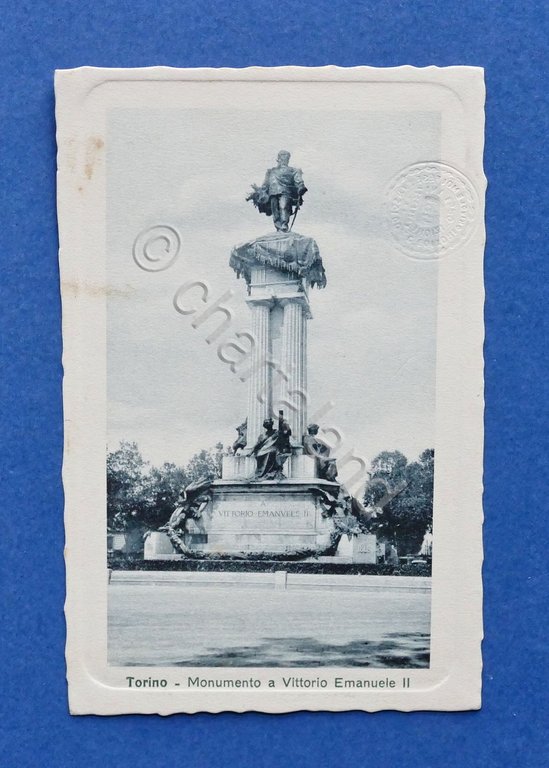 Cartolina Torino - Monumento a Vittorio Emanuele II - 1911