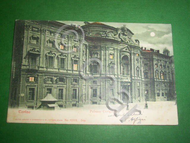 Cartolina Torino - Palazzo Carignano 1904