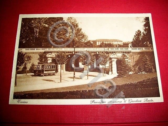 Cartolina Torino - Passaggio nel Giardino Reale 1930 ca