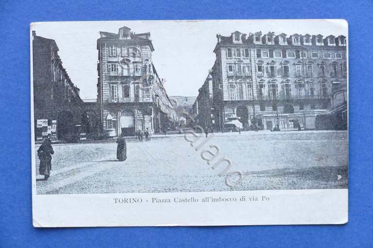 Cartolina Torino - Piazza Castello all'imbocco di Via Po - …