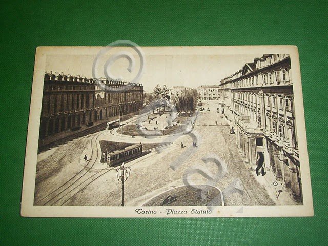 Cartolina Torino - Piazza Statuto 1935 ca