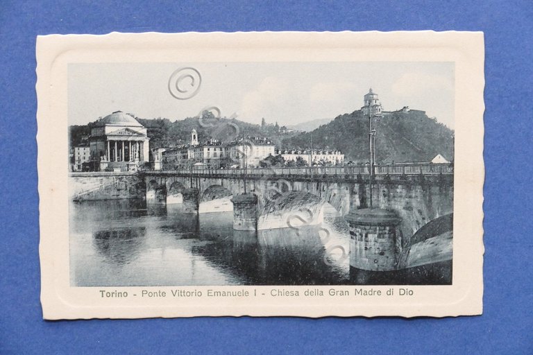 Cartolina Torino - Ponte Vittorio Emanuele I - Chiesa della …