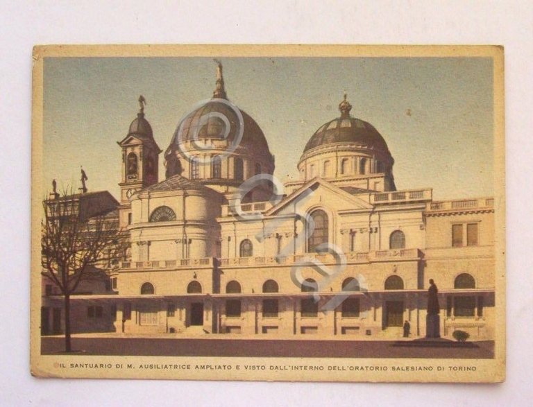 Cartolina Torino - Santuario M. Ausiliatrice 1950 ca