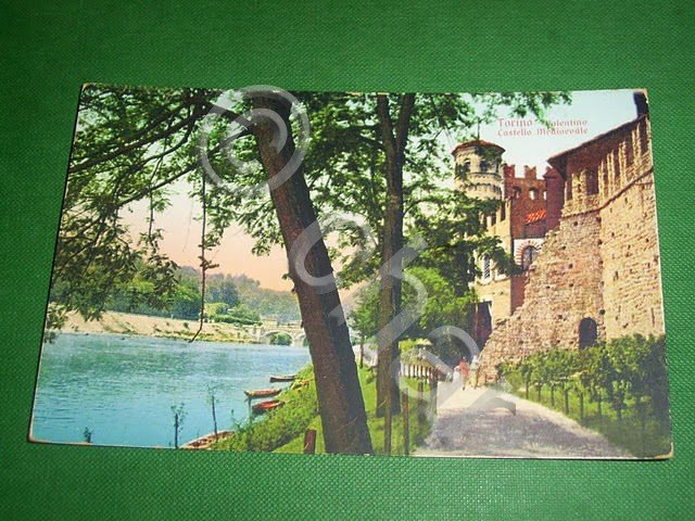 Cartolina Torino - Valentino - Castello Medioevale 1920 ca