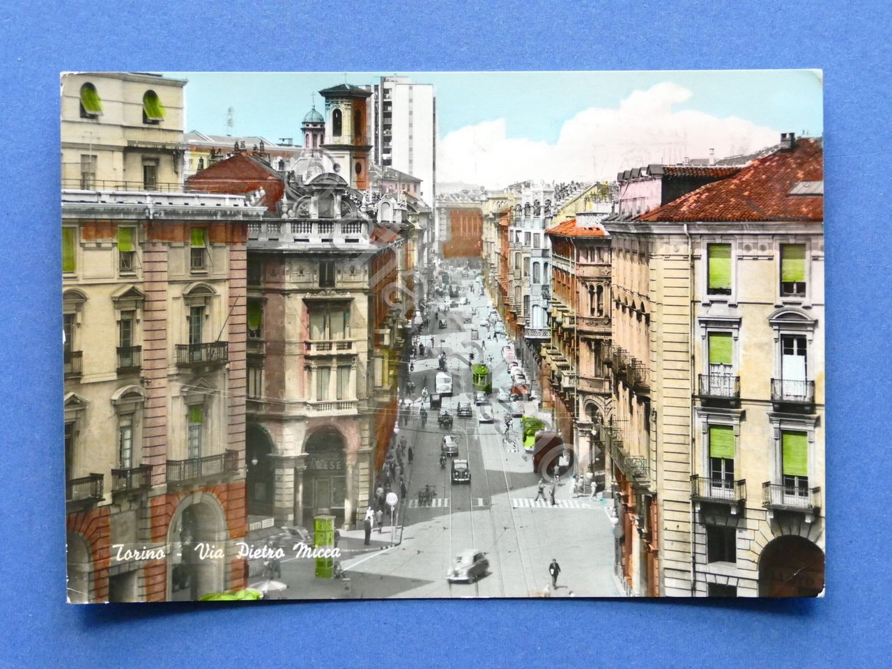Cartolina Torino - Via Pietro Micca - 1960.