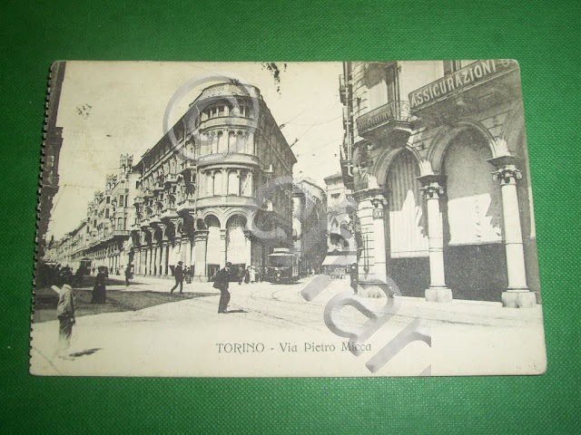 Cartolina Torino - Via Pietro Micca 1907 Tram Tramway